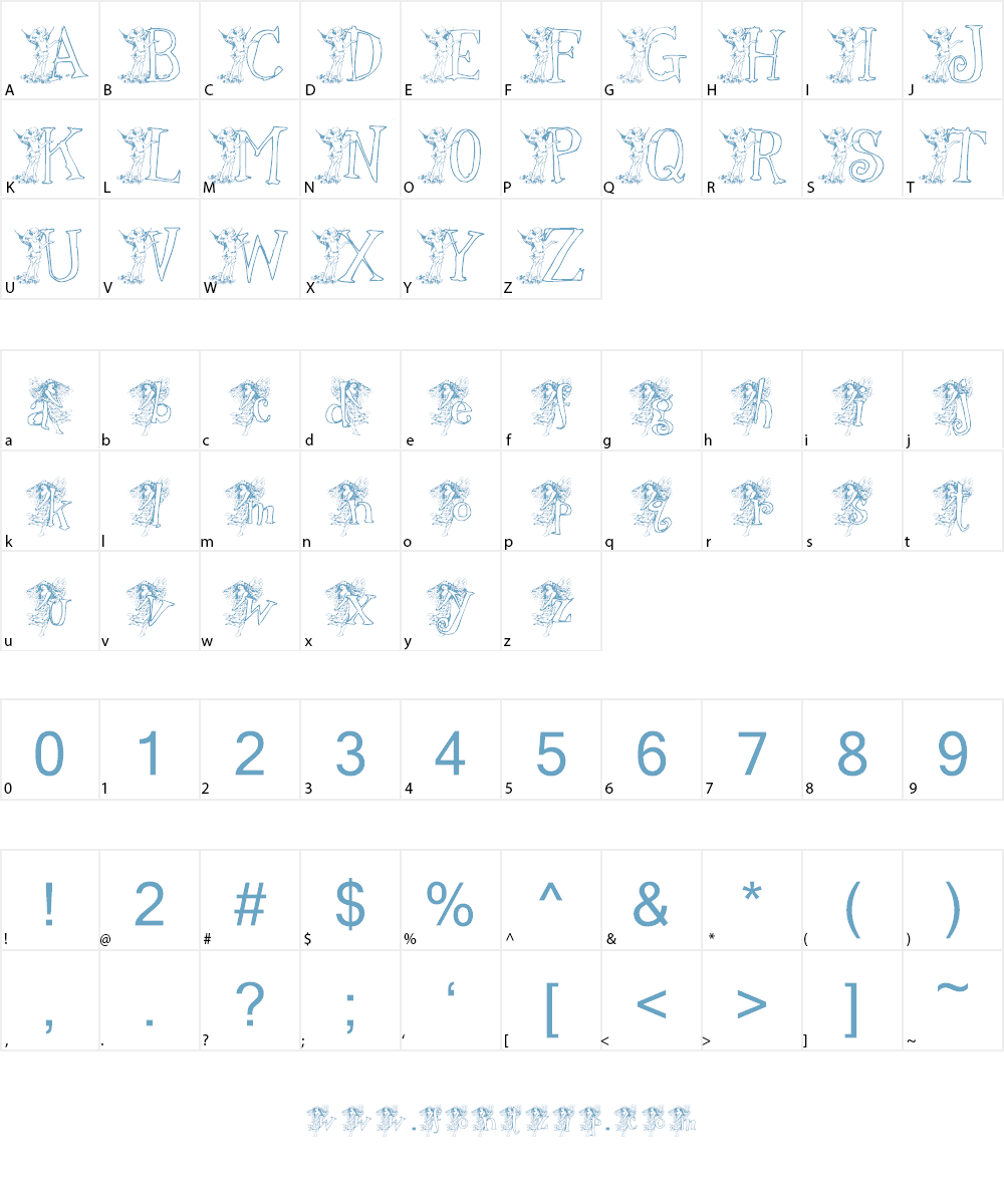 KG FAIRIES Font Character